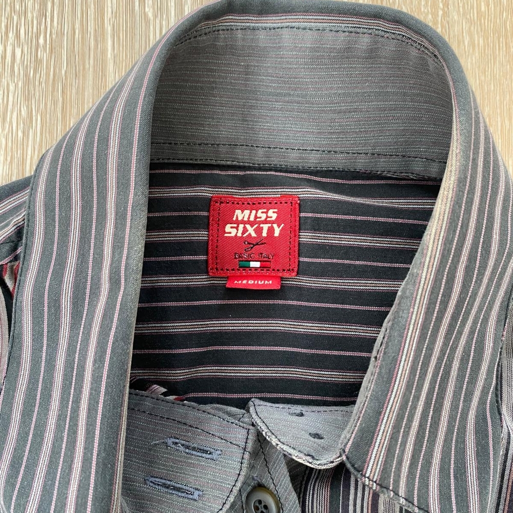 Miss Sixty Multicolor Striped Button Down Shirt - Picture 5 of 8